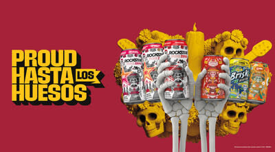 Rockstar Energy Drink lanza una colección de latas de edición limitada de Rockstar Pure Zero, Brisk, Crush y Manzanita Sol inspiradas en el Día de los Muertos.