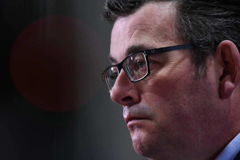 Victorian Premier Daniel Andrews addresses the media during a press conference in Melbourne. Source: AAP