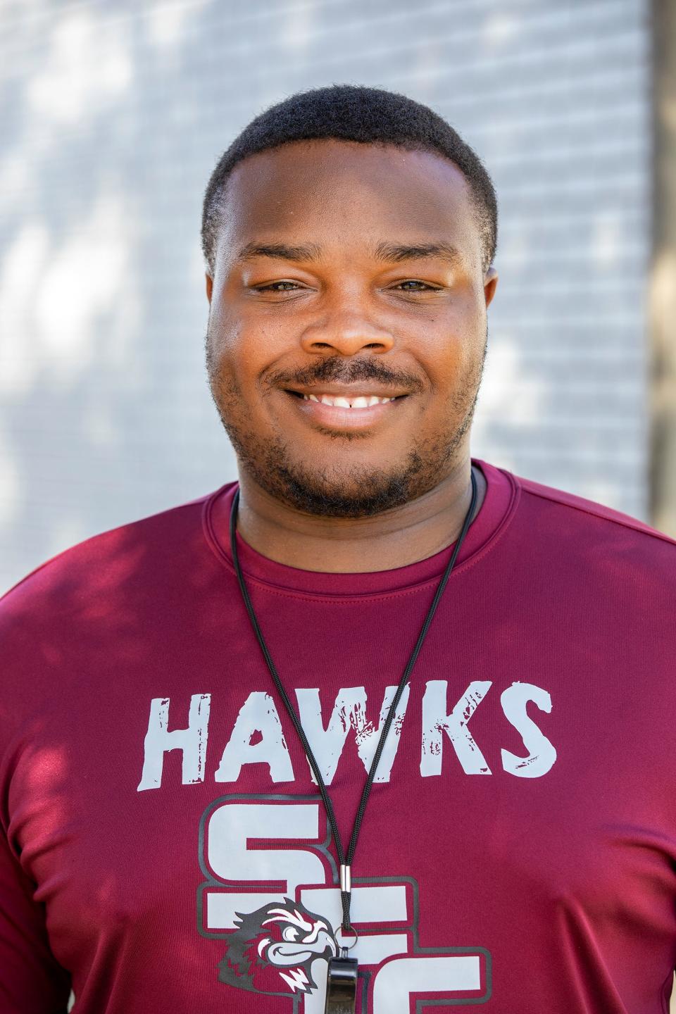 New Santa Fe Catholic High School football coach Gabriel Walker in Lakeland Fl. Tuesday February 27, 2024.
Ernst Peters/The Ledger