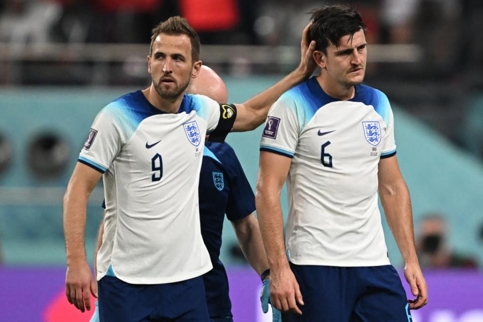 Harry Kane (left) and Harry Maguire during England’s win over Iran (AFP via Getty Images)