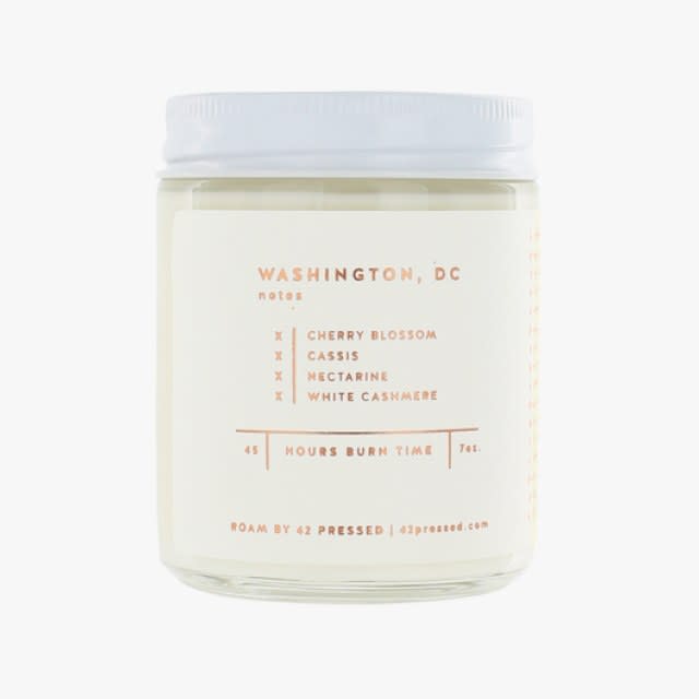 42 Pressed D.C. Soy Candle, $20
amazon.com