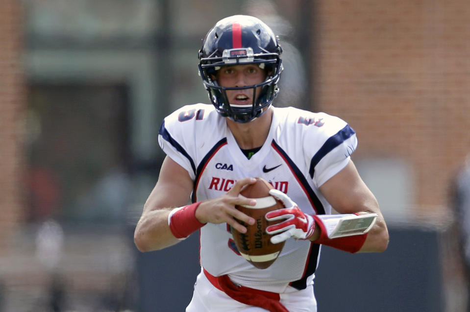 The Giants drafted Richmond quarterback Kyle Lauletta, a year after drafting quarterback Davis Webb. (AP)