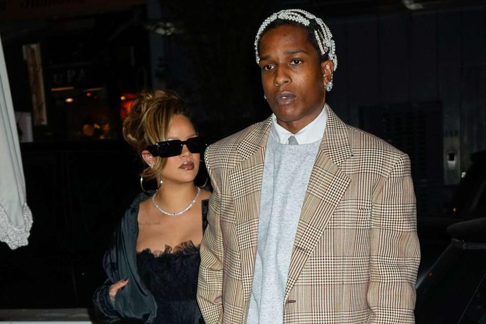 <p>Jackson Lee/GC Images</p>  Rihanna and A$AP Rocky step out in N.Y.C. while celebrating Rocky