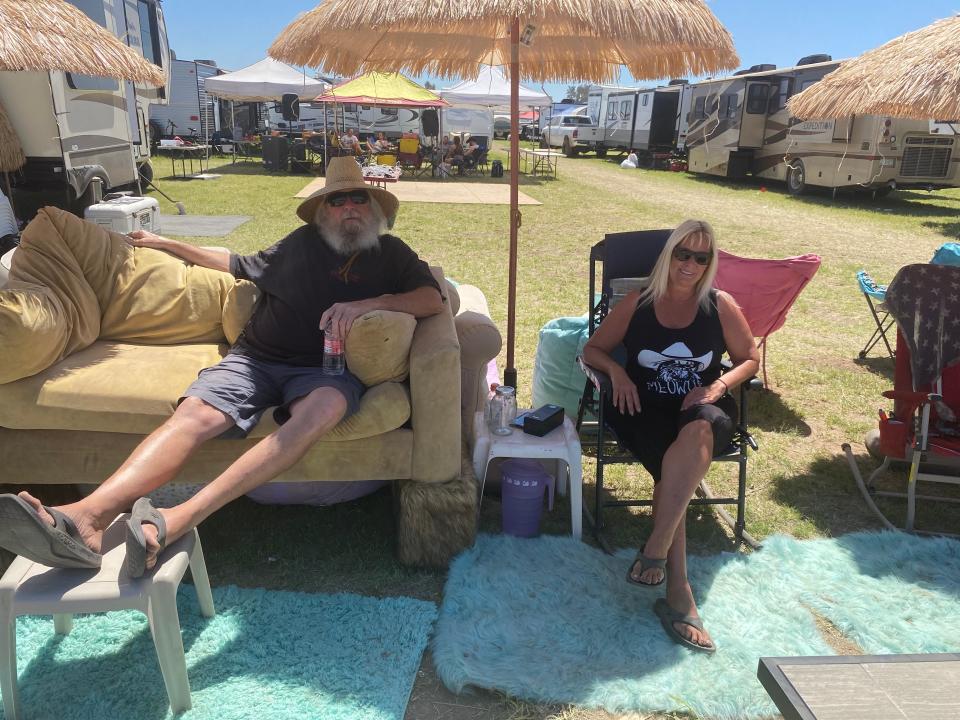 Terry Humpert and Karen McGuire spend time at the Country Thunder Arizona campgrounds.