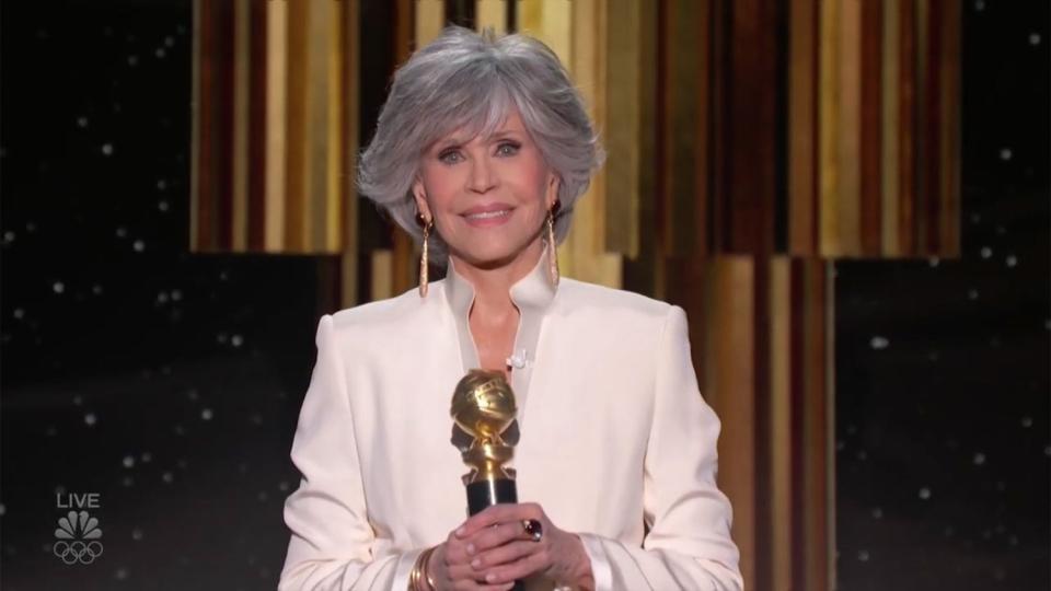 <p>In 2021, the Golden Globes gave special recognition to Fonda when she received the <a href="https://people.com/movies/jane-fonda-calls-diversity-golden-globes-2021-cecil-b-demille-award/" rel="nofollow noopener" target="_blank" data-ylk="slk:Cecil B. DeMille Award;elm:context_link;itc:0;sec:content-canvas" class="link ">Cecil B. DeMille Award</a>. After a star-powered introduction featuring messages from Kerry Washington, Laverne Cox, Brie Larson, Tiny Fey and Amy Poehler, the actress accepted the award, expressing that she was "so moved to receive this honor."</p>   <p>In her speech, Fonda highlighted the significance of diversity on big and small screens.</p>   <p>"In turbulent, crisis-torn times like these, storytelling have always been essential. You see, stories have a way that can change our hearts and our minds and help us see each other in a new light — to have empathy and to recognize that for all of our diversity that we are all humans first," she said, adding that recent productions like <i>Small Axe</i>, <i>Ma Rainey's Black Bottom</i> and <i>One Night in Miami</i> "deepened [her] empathy for what being Black has meant."</p>