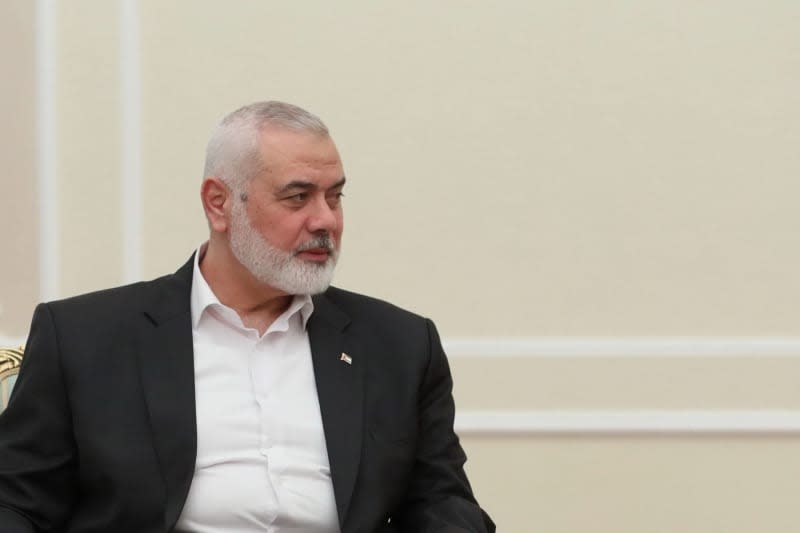 Hamas chief Ismaeil Haniyeh meets Iran's new President Masoud Pezeshkian (Not Pictured) in Tehran. Palestinian militant organization Hamas has said on Telegram that Haniyeh, was killed in a "Zionist raid" on his residence in Tehran. In a statement, Hamas added that Haniyeh was killed after he had attended the inauguration ceremony of the new Iranian president, Masoud Pezeshkian in the Iranian capital. -/Iranian Presidency/dpa