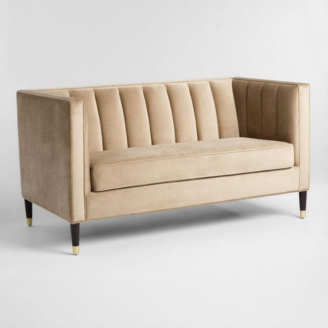 Camel Leanna Tufted Loveseat (Photo: World Market)