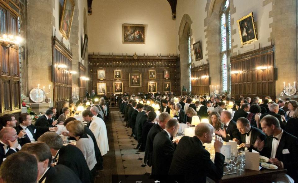 Elitist?: A black tie dinner at New College, Oxford (Rex)