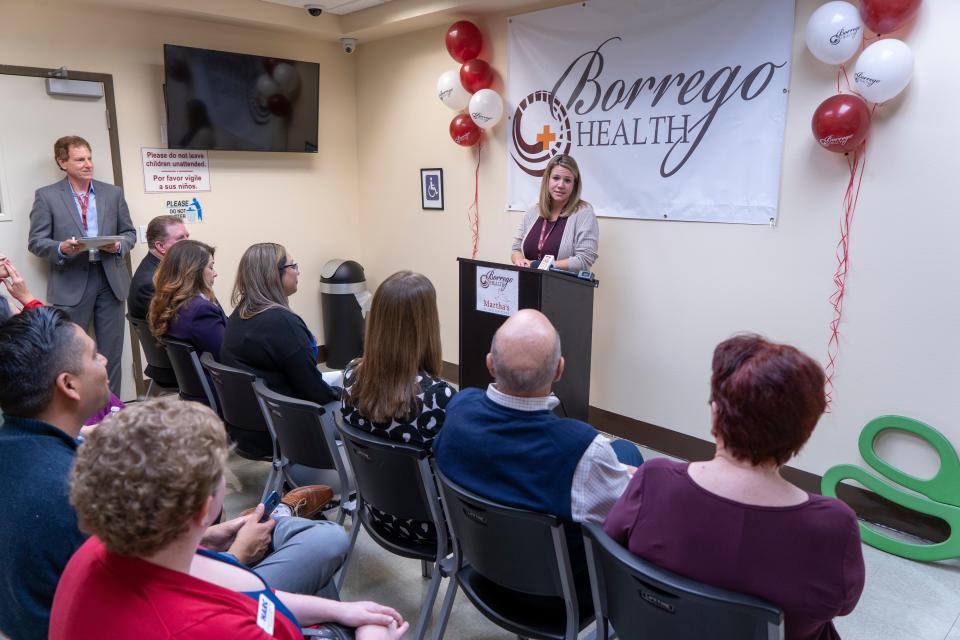 Martha's Village and Kitchen and Borrego Health staff celebrate the new partnership.