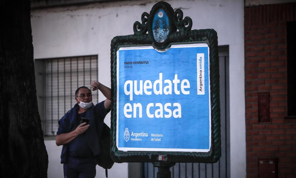 <span>Photograph: Juan Ignacio Roncoroni/EPA</span>