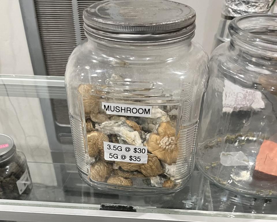 A cannabis dispensary in Los Angeles County openly sells psychedelic mushrooms earlier this month.