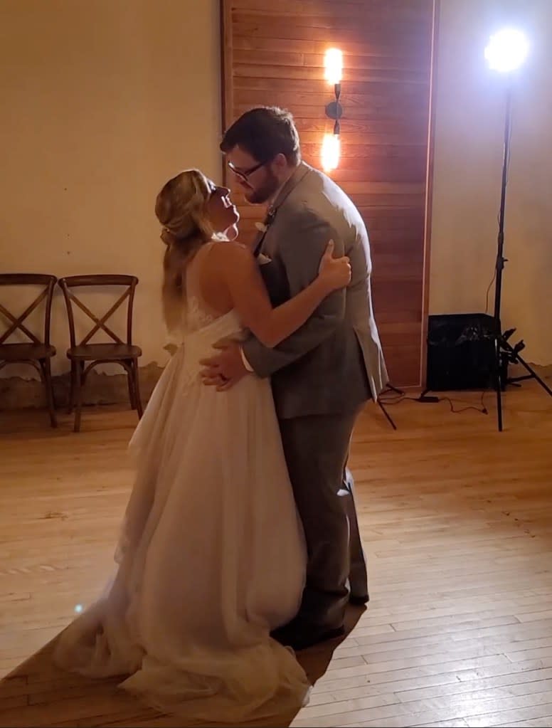 Bowling and his bride shared a special dance during their reception. Heidi Bowling / Facebook