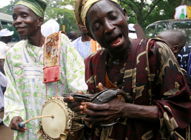 FILE PHOTO: Worshipers of the Osun sacred river attend the annual worship festival in honour of the river goddess "Osun" in Osogbo