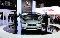 FRANKFURT AM MAIN, GERMANY - SEPTEMBER 13: World premiere of Lexus GL450h, pictured during the press days at the IAA Frankfurt Auto Show on September 13, 2011 in Frankfurt am Main, Germany. The IAA will be open to the public from September 17 through September 25. (Photo by Thorsten Wagner/Getty Images)