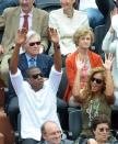 <p>The couple watched the tennis excitedly at a game in Paris in 2010.</p>