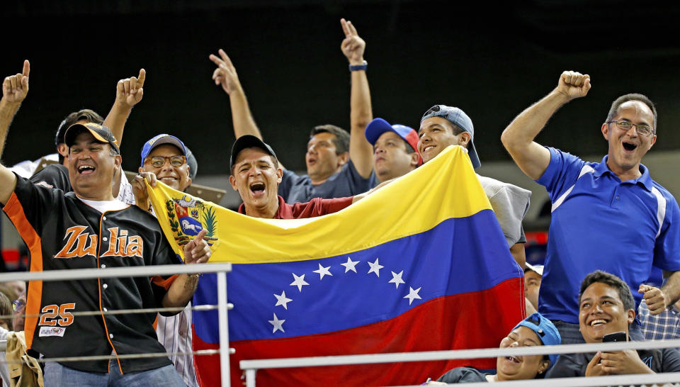 The Venezuela Professional Baseball League could be without MLB players this year. (Al Diaz/Miami Herald/TNS via Getty Images)