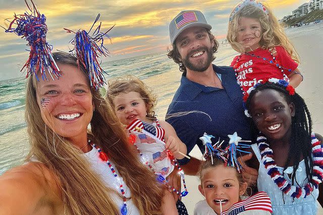 <p>Instagram/laur_akins</p> Thomas Rhett, Lauren Akins, Lillie Carolina, Lennon Love, Ada James, and Willa Gray