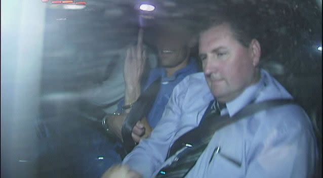 Sean Christian Price appeared briefly at Melbourne Magistrates Court over the murder of Masa Vukotic. Photo: 7News