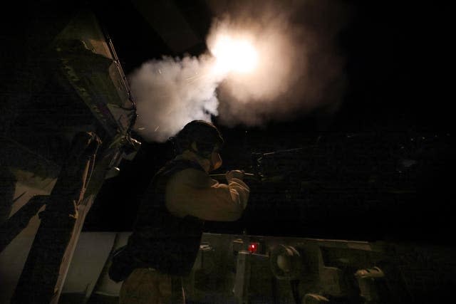 Sea Ceptor missiles being fired from HMS Richmond 