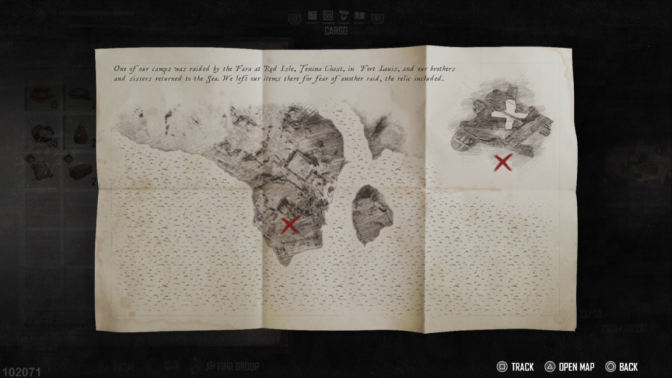 The Lost Sea People Relic map tells you where the treasure is.<p>Ubisoft/GLHF</p>