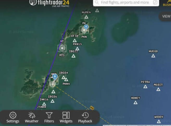 中國大陸民航機飛越金馬上空引發關注。（圖：資料照，「Taiwan ADIZ」提供）