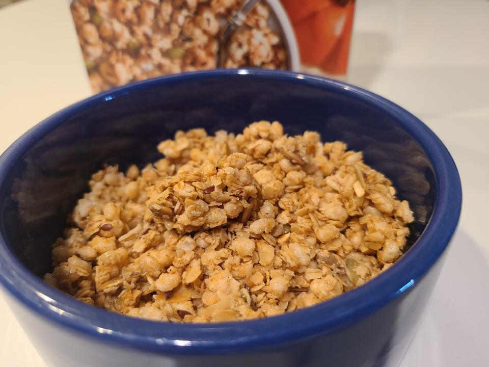 aldi pumpkin seed granola open