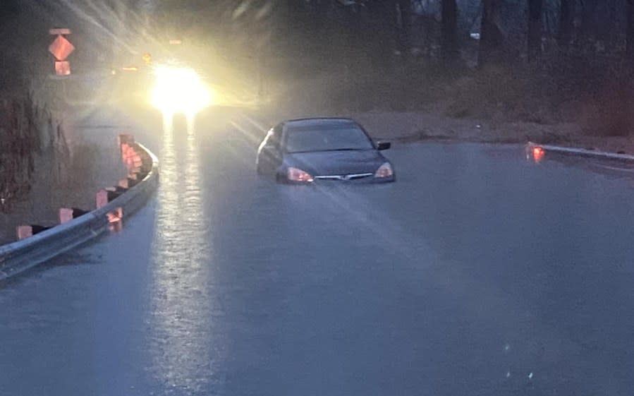 Flooding is causing hazardous driving conditions in Oregon and Washington. (Snohomish County Sheriff’s Office)