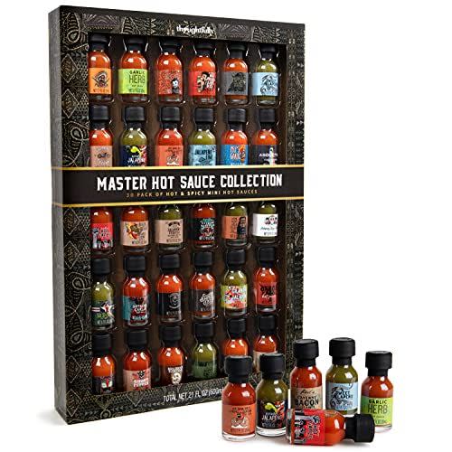 <p><strong>Thoughtfully</strong></p><p>amazon.com</p><p><strong>$34.99</strong></p><p>Hot sauce fans love not only the heat of hot sauce, but the flavor. And this hot sauce sampler set has more than 30 different flavors in mini bottles, including vegan and vegetarian options--so they can find their next favorite.</p>