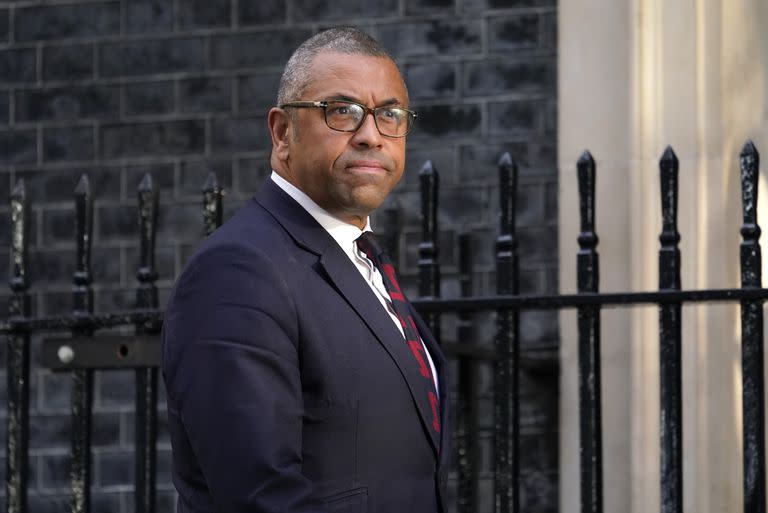 James Cleverly, ministro de asuntos exteriores británico. (AP Photo/Alberto Pezzali)