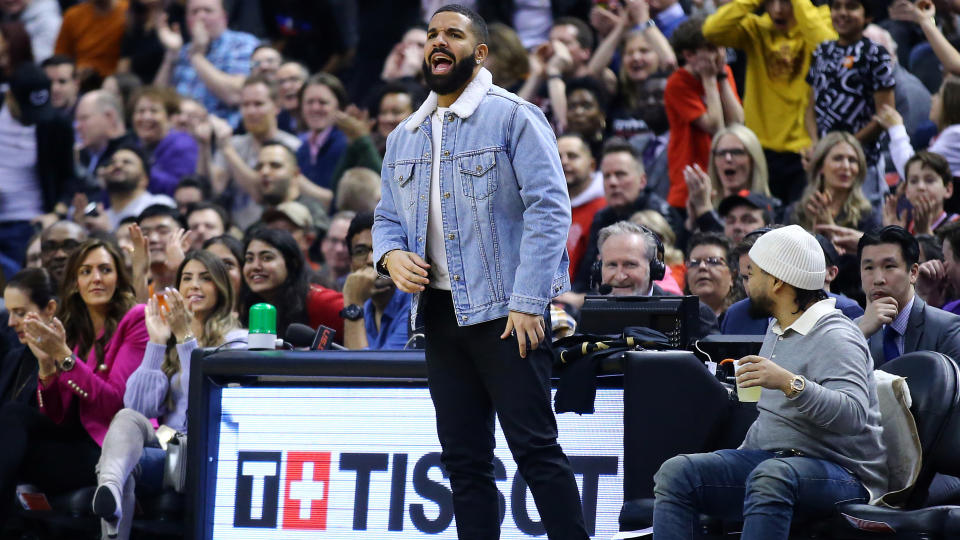 Drake made sure to troll Giannis Antetokounmpo and the Milwaukee Bucks. (Vaughn Ridley/Getty Images)
