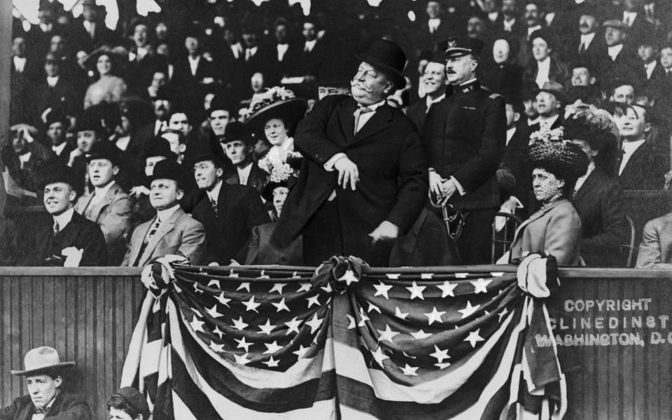 President Taft Throwing the First Pitch at a Baseball Game - Bettmann Archive