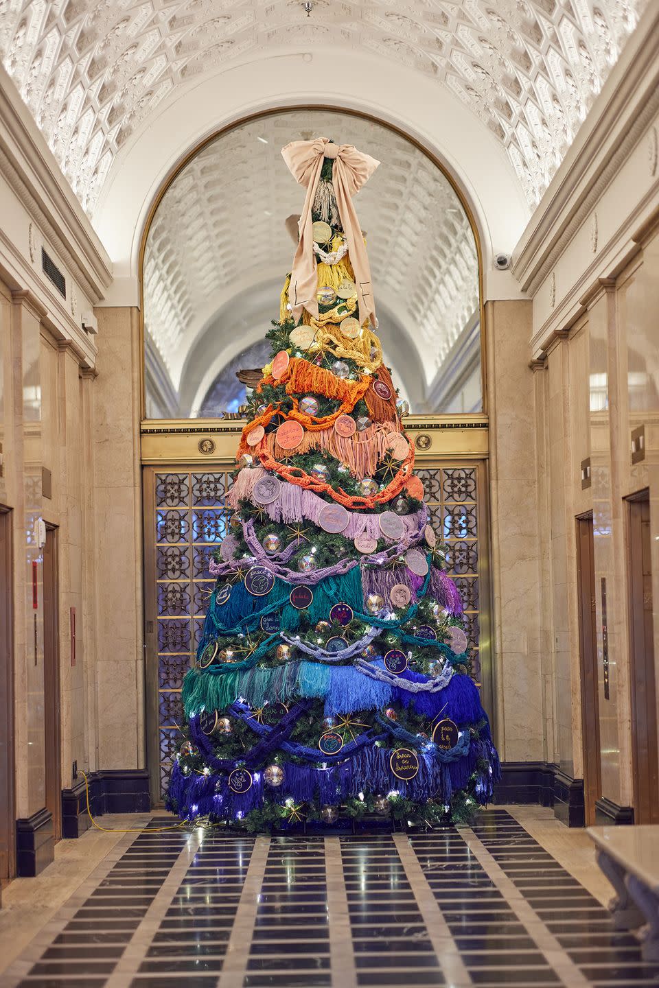 a large decorated tree