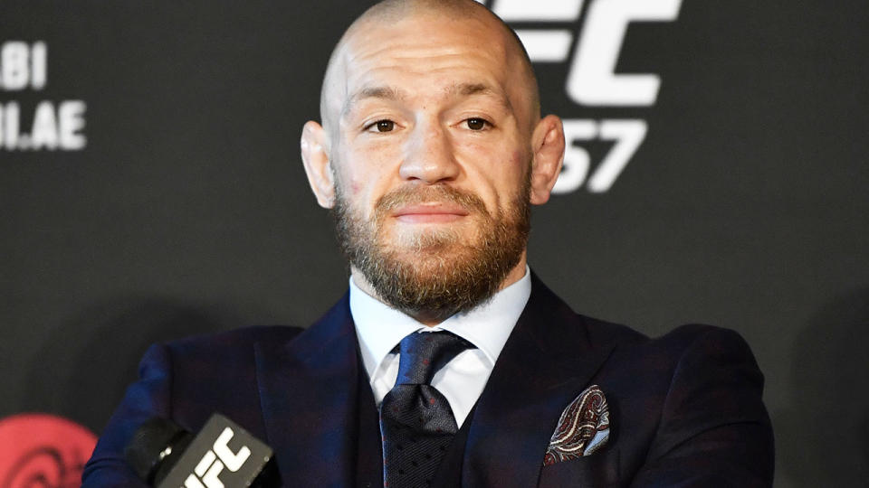 Conor McGregor, pictured here after UFC 257 in January.