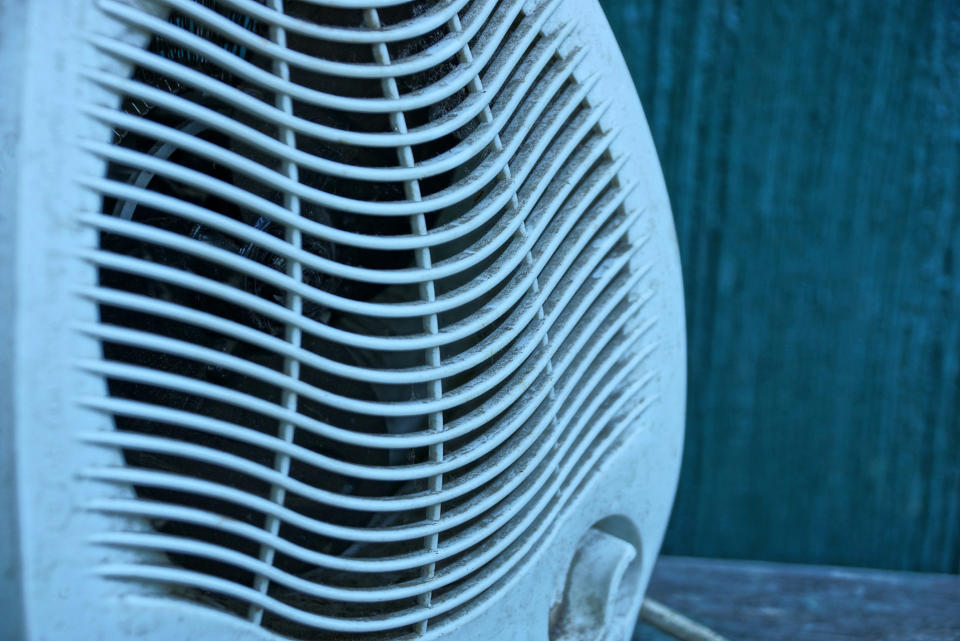 close up of a fan