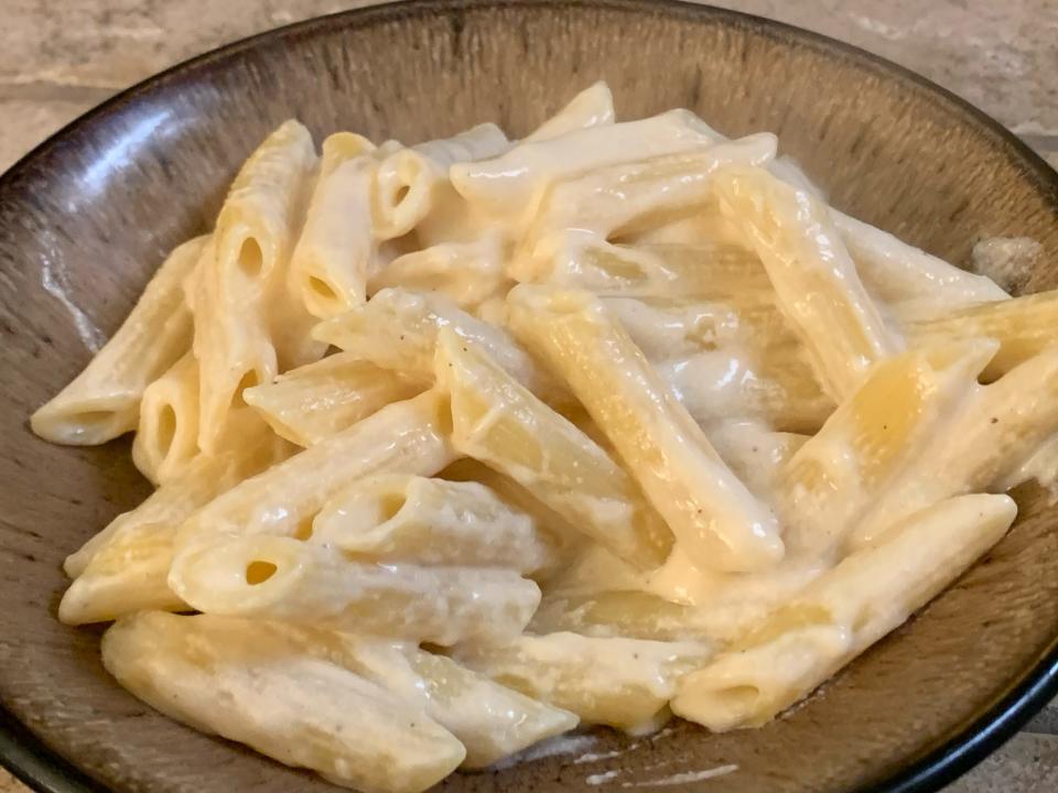 Trader Giotto's Alfredo on penne pasta