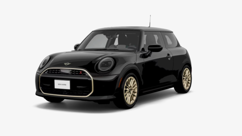 A Mini Cooper S with Vibrant Silver (aka light gold) wheels and trim around the grille. - Screenshot: Mini USA