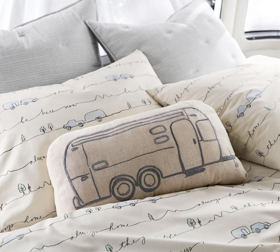 1) Airstream Shaped Pillow