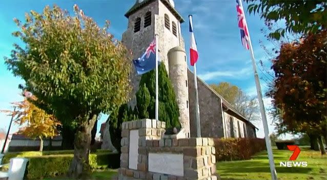 The village has nods of respect to both French and Australian soldiers. Source: 7 News