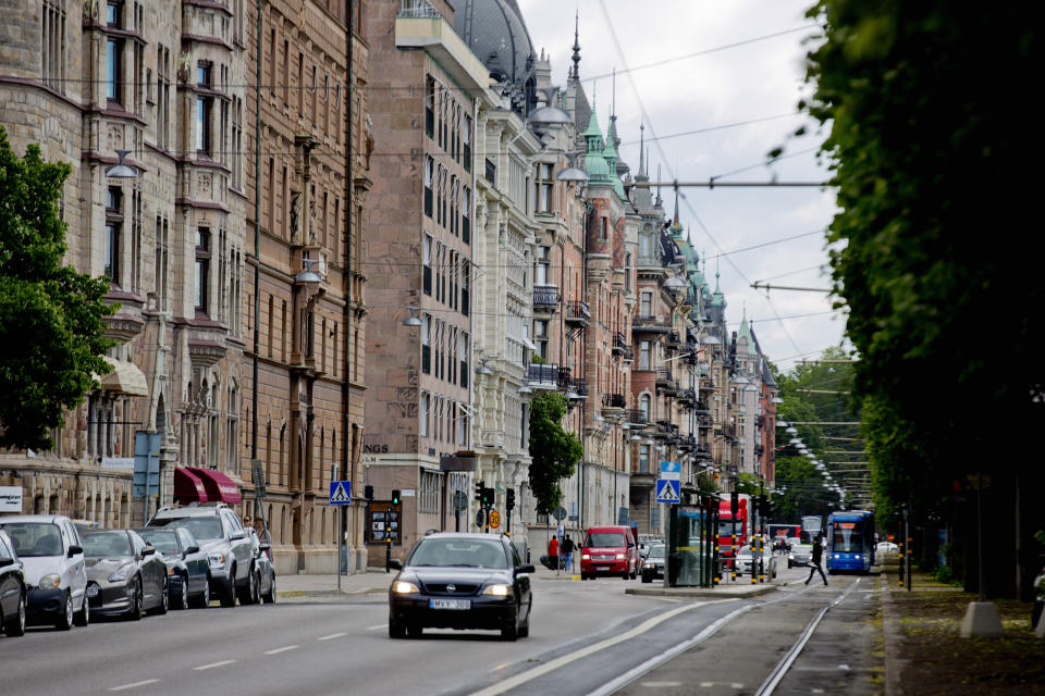 Luxury residential properties stand in the Strandvagen district in Stockholm, Sweden, on Monday, June 17, 2013. Sweden's regulator on May 21 tripled the risk-weights banks need to apply to mortgages to 15 percent to limit losses from any potential housing crisis and try to stem growth in household indebtedness. Photographer: Casper Hedberg/Bloomberg via Getty Images