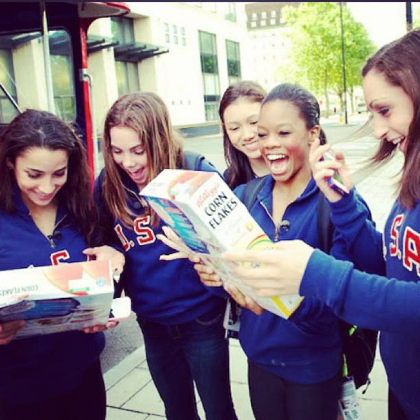 @mckaylamaroney Getting to see the Kellogg's cereal box's for the first time!!