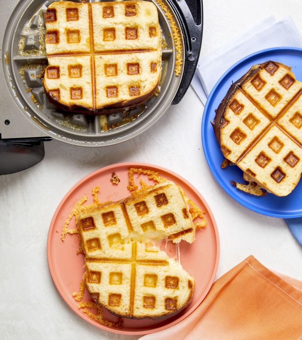 waffle grilled cheeses