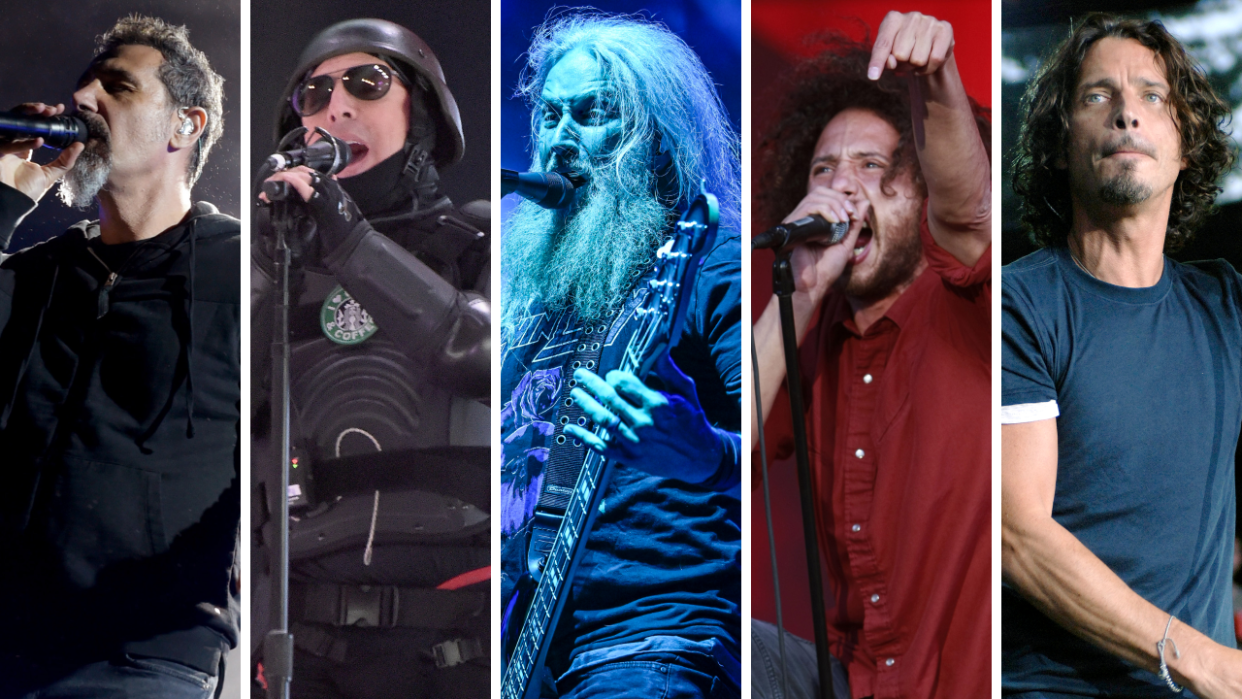  Photos of System of A Down, Tool, Mastodon, Rage Against The Machine and Soundgarden performing live. 