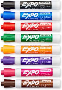 Bic Great Erase Low Odor Dry Erase Markers, Fine Point, 4 per Pack, 6 Packs