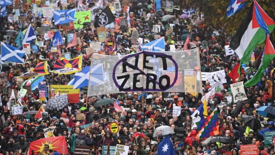 Manifestantes en Glasgow