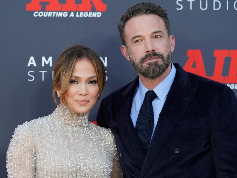 Jennifer Lopez and Ben Affleck at the LA premiere of "Air" in March 2023.