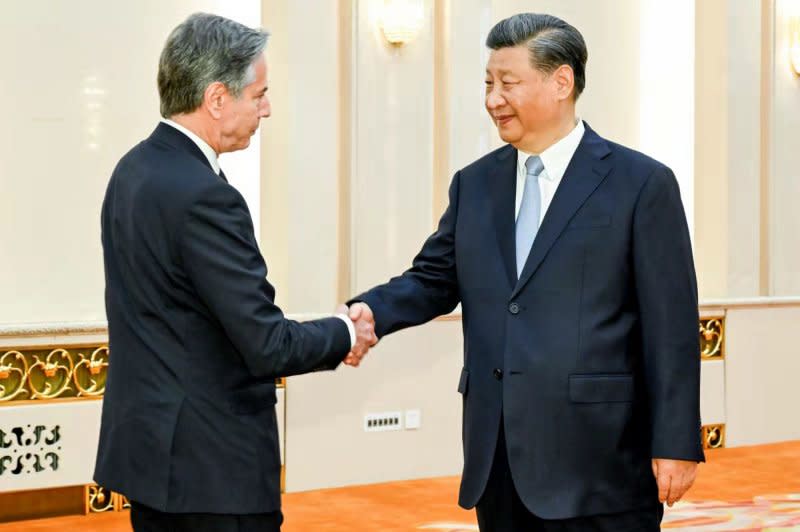 U.S. Secretary of State Antony Blinken meets with Chinese President Xi Jinping on June 19 in Beijing. File Photo courtesy of MFA China/UPI