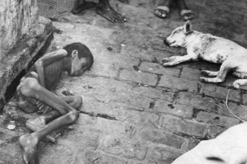 英屬印度1943年飢荒。（維基百科公有領域）