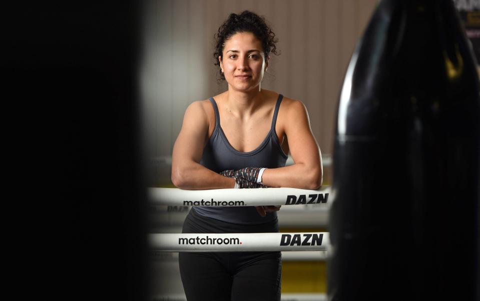 Boxer Nicola Barke at the Steel City Gym, Sheffield.