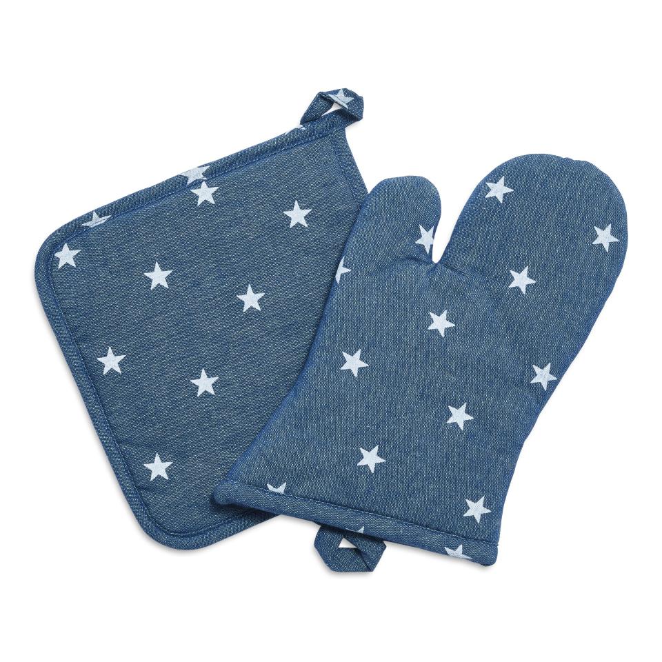 7) Stars Oven Mitt & Pot Holder Set