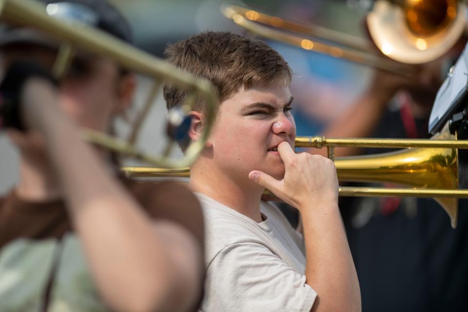 Central High School band camp on Thursday, July 27, 2023.